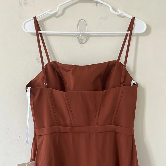 NEW Revelry Nova Chiffon Rust Formal Gown Dress Size 6 - Picture 8 of 11